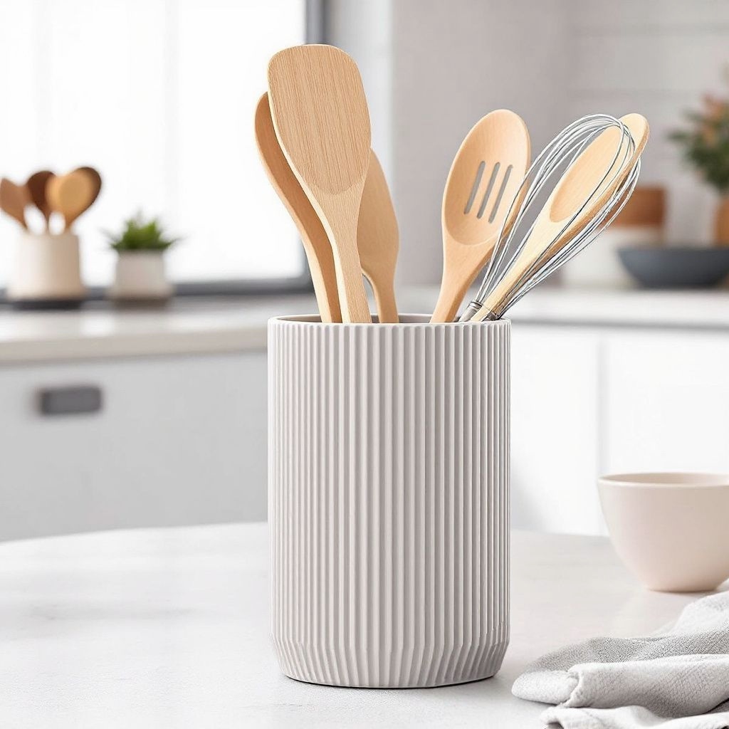 Køkken redskabsholder i riflet design - Billede 2