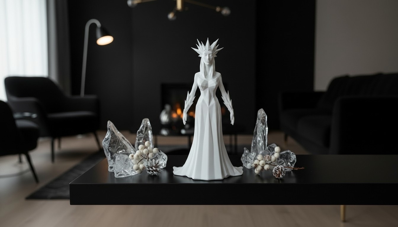 Majestætisk Isdronning Skulptur - Billede 2